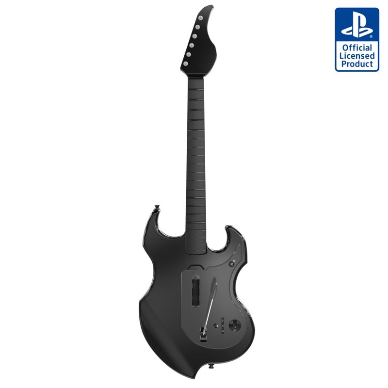 pdp RIFFMASTER Wireless Guitar Controller for PlayStation 5 and PlayStation 4, PS5/PS4, Rock Band 4, Fortnite Festival, Audio Jack, Rechargeable Battery, Officially Licensed by Sony - Black - Image 1